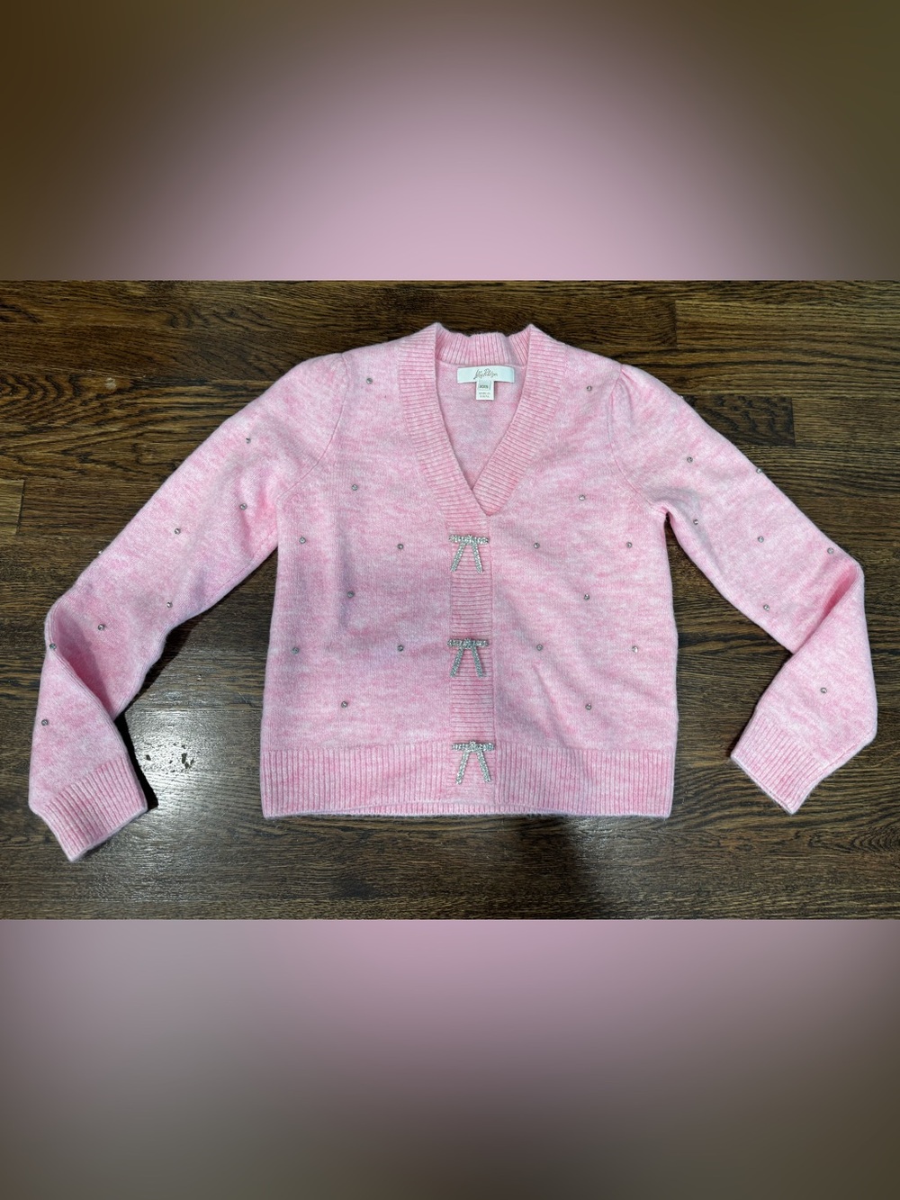 Lilly Pulitzer Ellorie Sweater Coconut Paradise Rhinestones XXS NWT